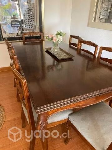 Juego comedor ampliable de madera 8 pers.Normando - Imagen 4