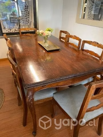 Juego comedor ampliable de madera 8 pers.Normando - Imagen 2