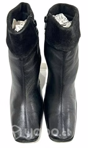 Botín 100% Cuero Marca Via Uno N°36 Negro - Imagen 4