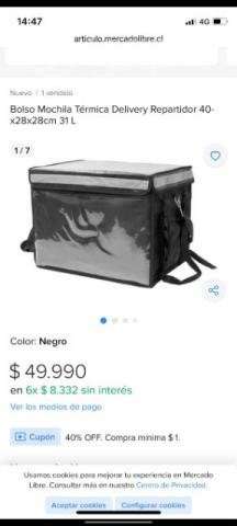 Mochila transporte delivery - Imagen 3