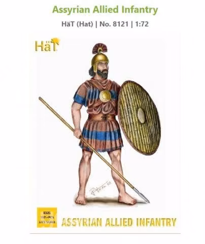 Maqueta de infantería auxiliar asiria, 1/72, Hat