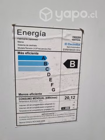 Freezer vertical Electrolux - Imagen 3