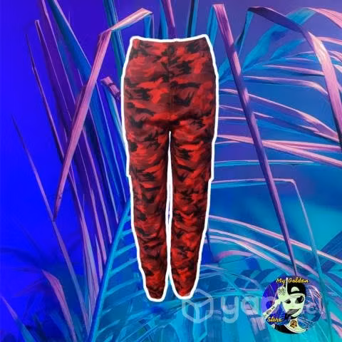 Pantalón cargo camuflaje color Rojo Unisex