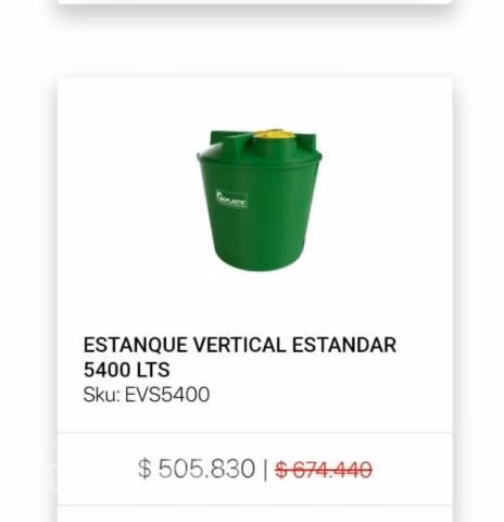 Venta estanque de agua