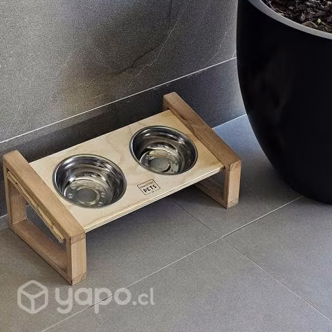 Comedero en Altura de Madera Perro Pequeño 12CM