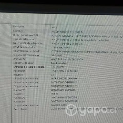 Pc completo I3 8100 16 de ram y 1050ti