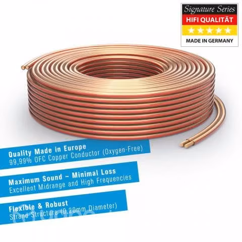 Cable para parlante OFC made in Germany 99,9% cobr