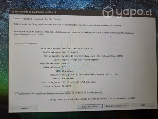 Lenovo ideapad gaming 3 (i5-10th+GTX 1650 Ti 4GB G