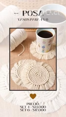 Posavasos macramé