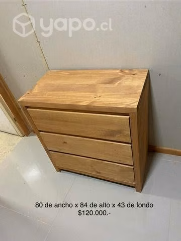 Cómodas 3 cajones grandes. Nuevas, en 2 tonos