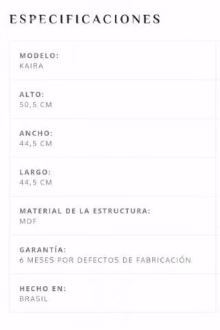 Mesas laterales
