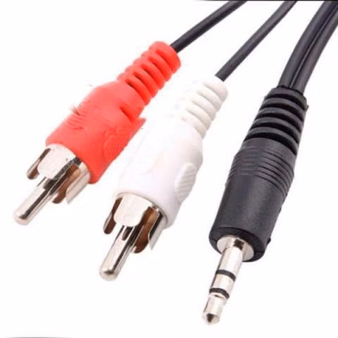 Cable de audio 3.5 a 2 rca de 3 mts