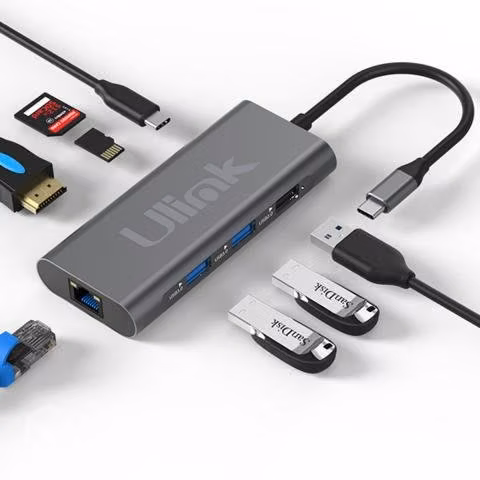 Adaptador usb-c a hdmi, 2 usb 3.0, rj45(lan), usb - Imagen 3