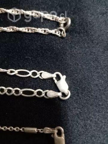4 cadenas de plata
