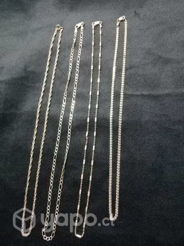 4 cadenas de plata