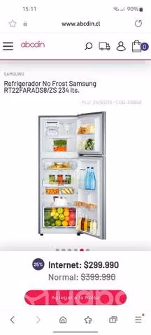 Refrigerador Samsung no frost