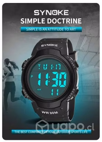 Reloj Digital Marca Synoke Resistente Al Agua 30M