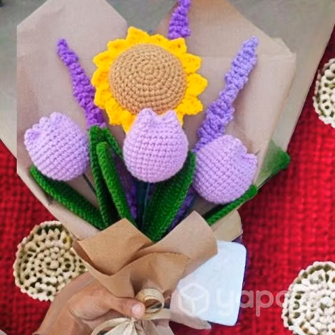 Flores tejidas a crochet
