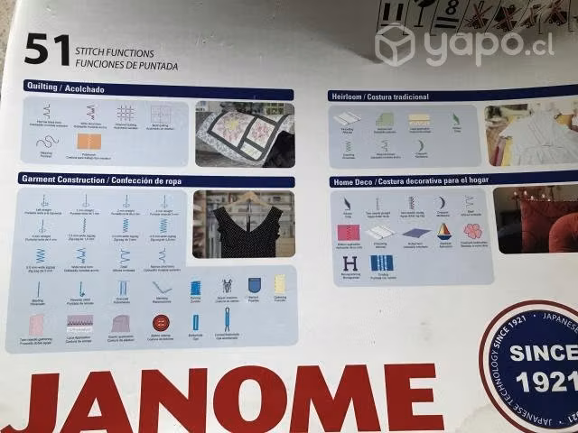 Maquina de coser marca janome