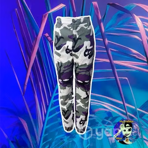 Pantalón cargo camuflaje color Purpura Unisex