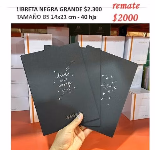 Libreta negra grande