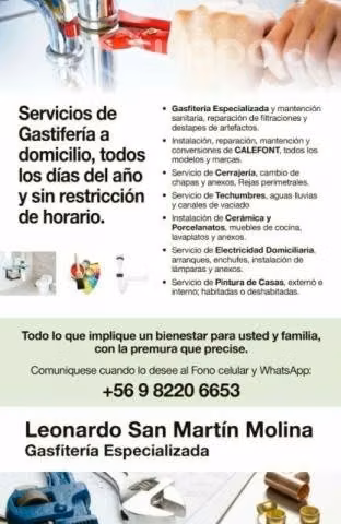 Gasfitería y calefón