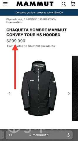 Parca impermeable Mammut negra - Imagen 3