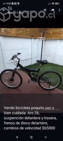 Vendo bicicleta poco uso - Imagen 2