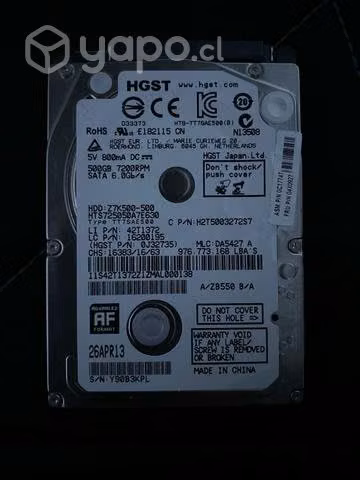 Disco Duro 500gb notebook
