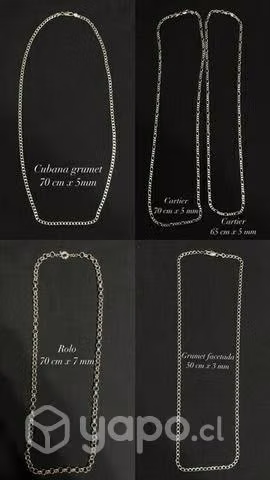 Cadenas y pulseras plata 925