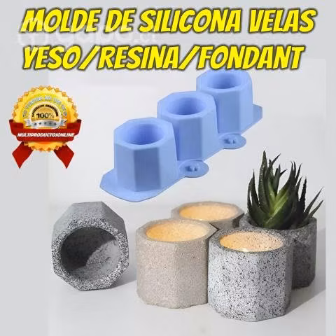 Molde De Silicona De Macetas, Porta Velas, Postres