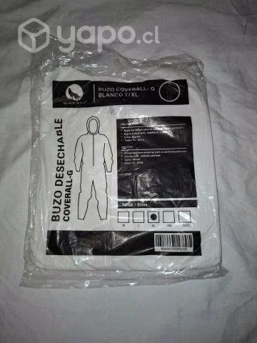 Buzo desechable blanco coverall-g