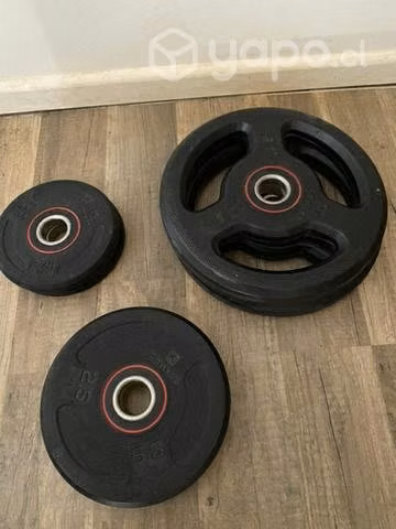 Barra más discos engomados