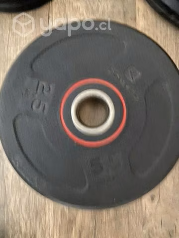 Barra más discos engomados