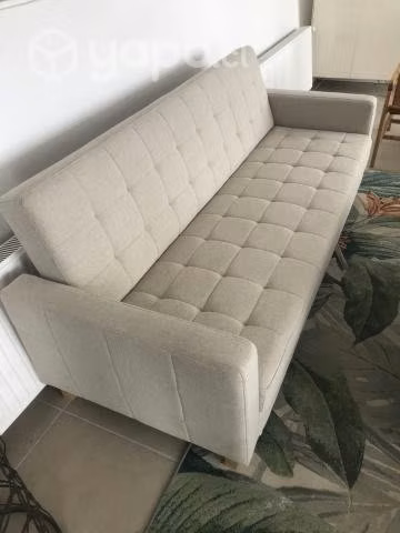 Sofá futon beige - Imagen 2