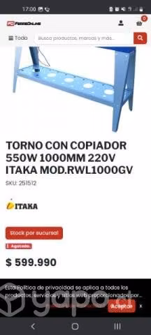 Torno copiador madera
