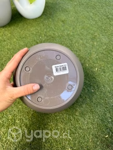 Macetero Plástico 20 Cm Diámetro X 15 Cm Alto Muy