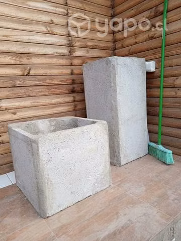 Realizo maceteros de hormigón