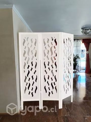 Biombo Separador de Ambiente Patrón Onda De Fuego