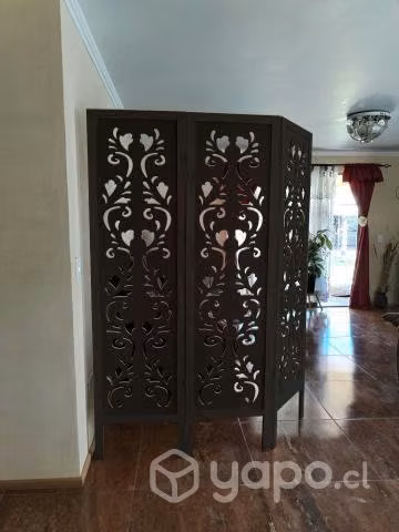 Biombo Separador de Ambiente Patrón Floral