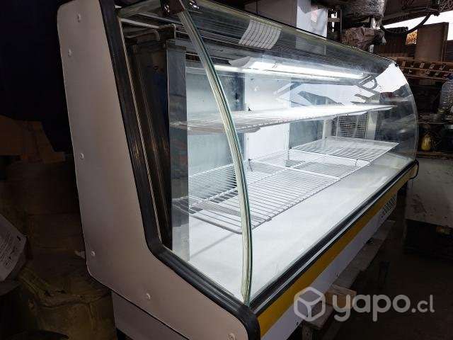 Vitrina refrigerada vidrio curvo