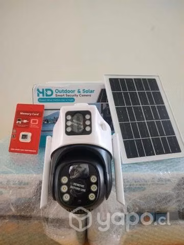Cámara vigilancia 100% Solar+ 128 GB memoria+ foco