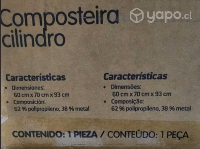 Compostera tambor 160 litros