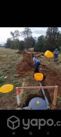 Instalación de fosas septicas y Alcantarillados