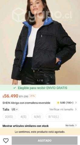 Chaqueta estilo puffa reversible de mujer - Imagen 5
