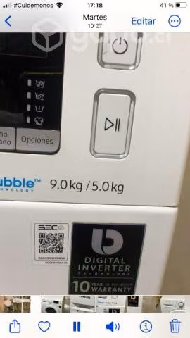 Lavadora Secadora Samsung 9kg/5kg EcoBubble - Imagen 5