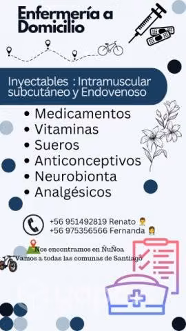 Enfermería a domicilio a todas comunas