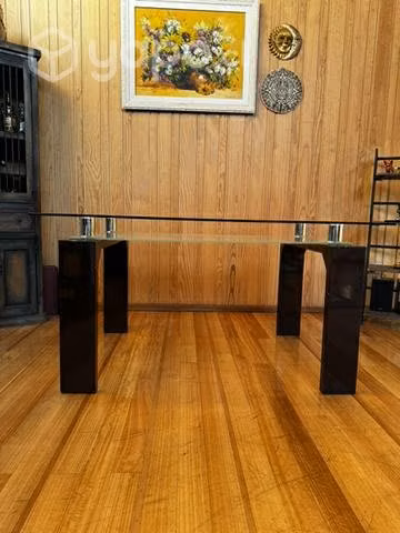 Mesa comedor de vidrio