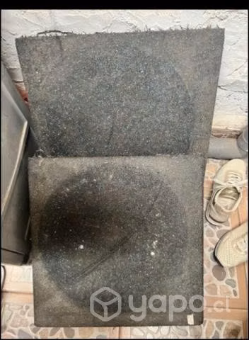 Barra olímpica 20kg + bumpers + piso de goma