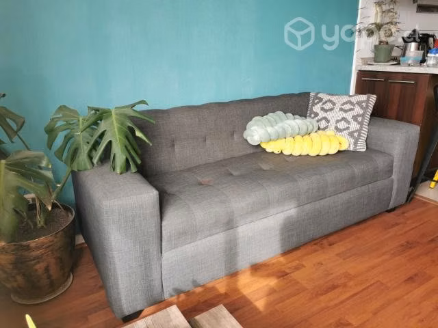 Sofa tamaño 3 cuerpos gris grafito